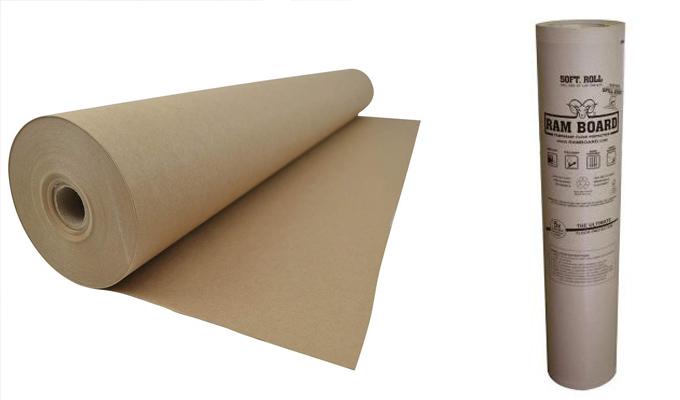 protección temporal del piso del papel de tablero del espolón