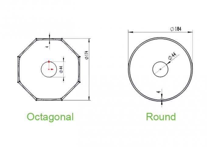 Membranas redondas octagonales de la ósmosis reversa del tubo del disco (DTRO)