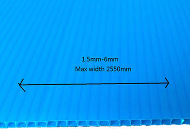 Protección de cartón corrugado 2m m azules plásticos del piso de Corflute PP 3m m