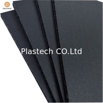 Tabla de panal de abejas de PP negro de 10 mm de textura áspera para caja de vuelo
