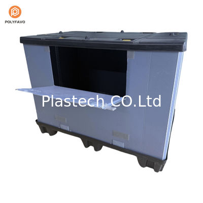 Almacenamiento de plástico Caja de pallet personalizado de manga de plástico colapsado Caja de pallet de manga de plástico