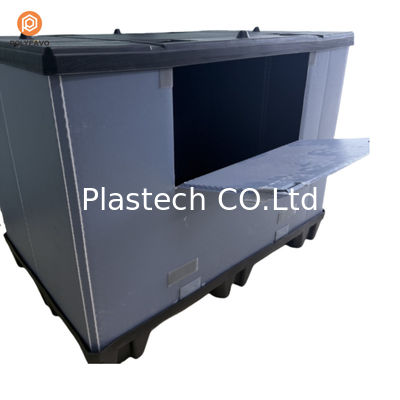 Contenedor de palletos con manga de plástico impermeable para piezas de automóviles