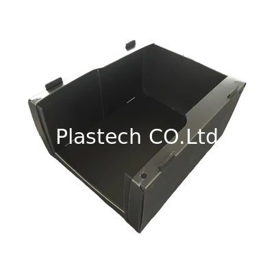Caja de almacenamiento de tamaño personalizado, apilable, con contenedores de selección de plástico para almacén, letrero para una fácil identificación