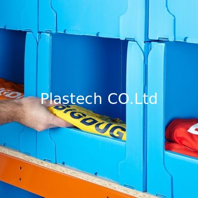 Caja de almacenamiento de tamaño personalizado, apilable, con contenedores de selección de plástico para almacén, letrero para una fácil identificación