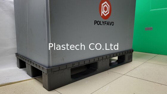 Contenedor plegable de PP de 1200x800 mm para paletas plegables y retornables