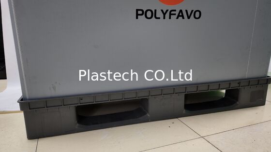 1200x800mm Contenedor de almacenamiento Cajas de envío Embalaje de plástico Caja de manga de paletas Caja de rodaje plegable