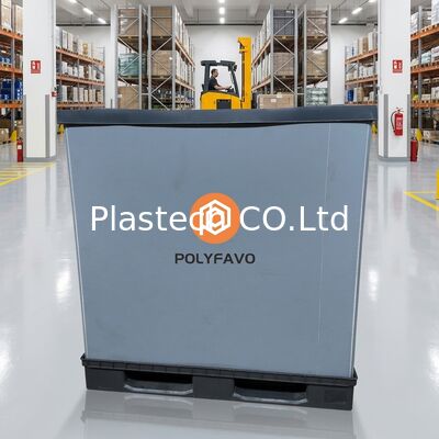Caja de embalaje logístico para envío y almacenamiento de 1200x800mm con panel de nido de abeja de PP