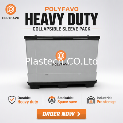 Cajas de embalaje logístico para envío, contenedor de almacenamiento de plástico de 1220 * 1140 * 900 mm, caja de panel con funda