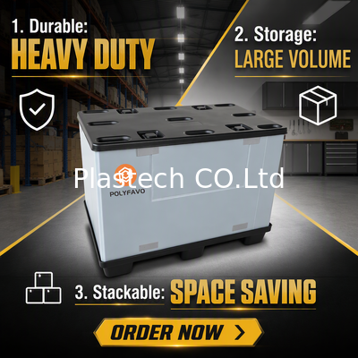 Contenedores de plástico plegables 1200x1000 cartón ondulado de manga Euro Pallet Box