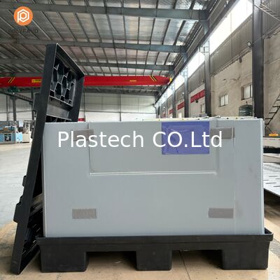 Contenedores de plástico plegables 1200x1000 cartón ondulado de manga Euro Pallet Box