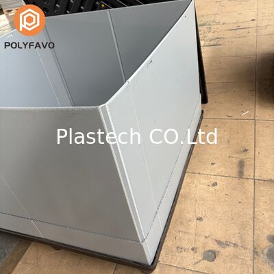 Caja de manga de paleta de plástico de panal plegable para la industria automotriz, caja de manga de paleta de plástico barata