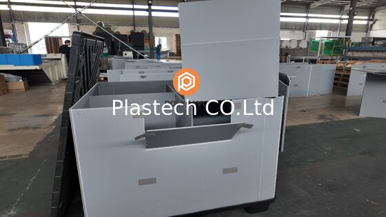 Cajas de almacenamiento de plástico Contenedor de almacenamiento de plástico personalizable Caja de pallet con manga