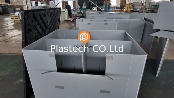 Cajas de almacenamiento de plástico Contenedor de almacenamiento de plástico personalizable Caja de pallet con manga