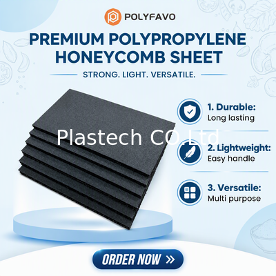 pp Lámina de plástico Estuche de vuelo de plástico para porción de plástico Hoenycomb Material de estuche de vuelo Panel de nido de abeja Lámina de plástico pp