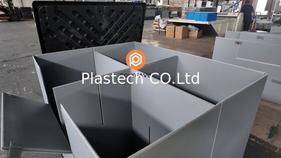 Caja de palets plegable para almacenamiento en almacén y transporte logístico, caja a granel plegable de trabajo pesado, apilable con tapa