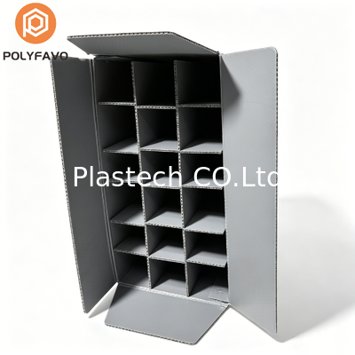 Caja de contenedores de panal de miel para almacenamiento en almacén y logística, caja de facturación con divisores internos, impresión de logotipos a color personalizados apilables
