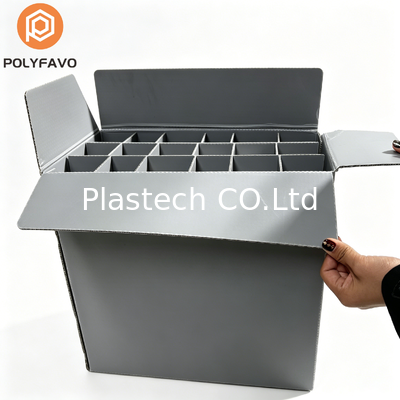 Caja de volcado ligera de panal de abeja, bolsa de construcción soldada de una sola pieza con divisores, grosor personalizado 3 mm 5 mm impresión de logotipo a color