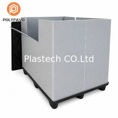 Contenedor de paletas de plástico caja plegable, cajas plegables reutilizables para ciclos de almacenamiento, logotipo a color personalizado Imprimir 500kg