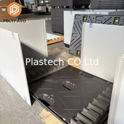 Caja de Paleta Plegable con Revestimiento de EVA, Diseño de Empalme de Dos Paneles de Coaming Tipo C, Caja de Manga Plegable con Base de Paleta de Plástico