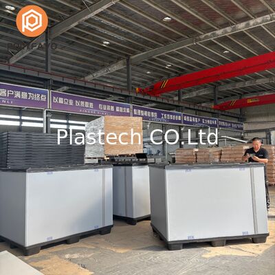 Heavy Duty EVA Lining Collapsible Box, Two Piece C Type Coaming Design, Plastic Pallet Base Sleeve Container Returnable