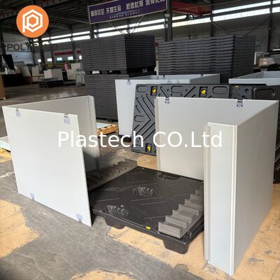 Heavy Duty EVA Lining Collapsible Box, Two Piece C Type Coaming Design, Plastic Pallet Base Sleeve Container Returnable