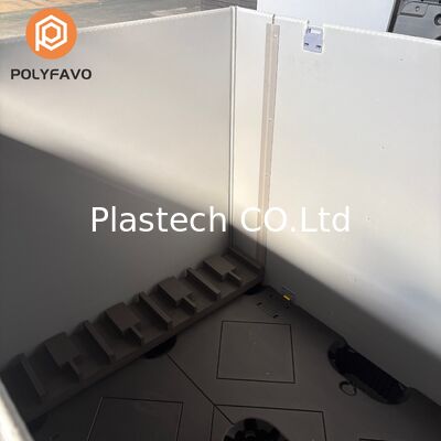 Caja de Manga para Palets Tipo C con Coaming, Plegable con Protección Interior de Forro EVA, Contenedor de Base de Palet de Plástico Reutilizable